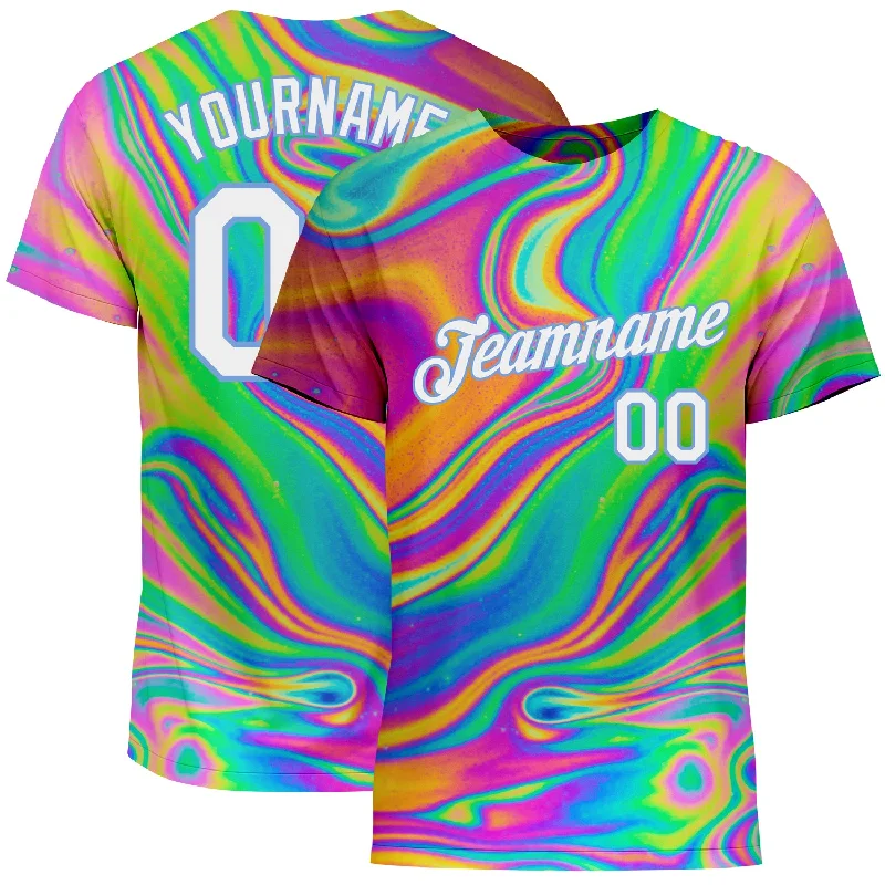 Classic And Timeless Unisex Style Urban Fashion Custom 3D Pattern Design Abstract Colorful Psychedelic Fluid Art Performance T-Shirt Classic And Timeless Unisex Style Urban Fashion Custom 3D Pattern Design Abstract Colorful Psychedelic Fluid Art Performance T-Shirt