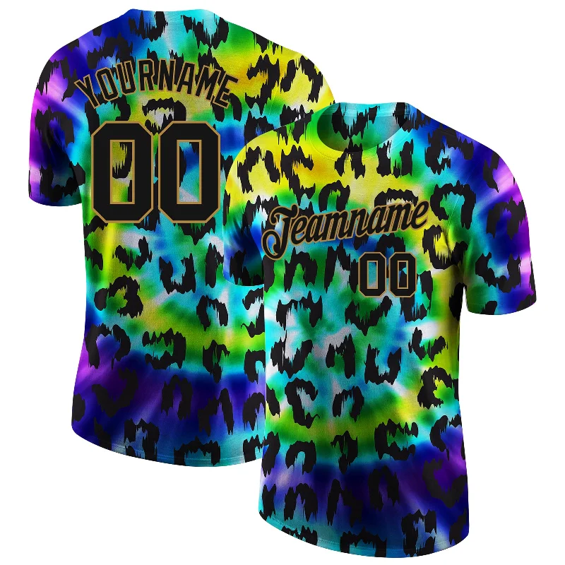 Functional And Stylish Unisex Outerwear Fresh Fashion Discounts Custom 3D Pattern Design Leopard Performance T-Shirt
