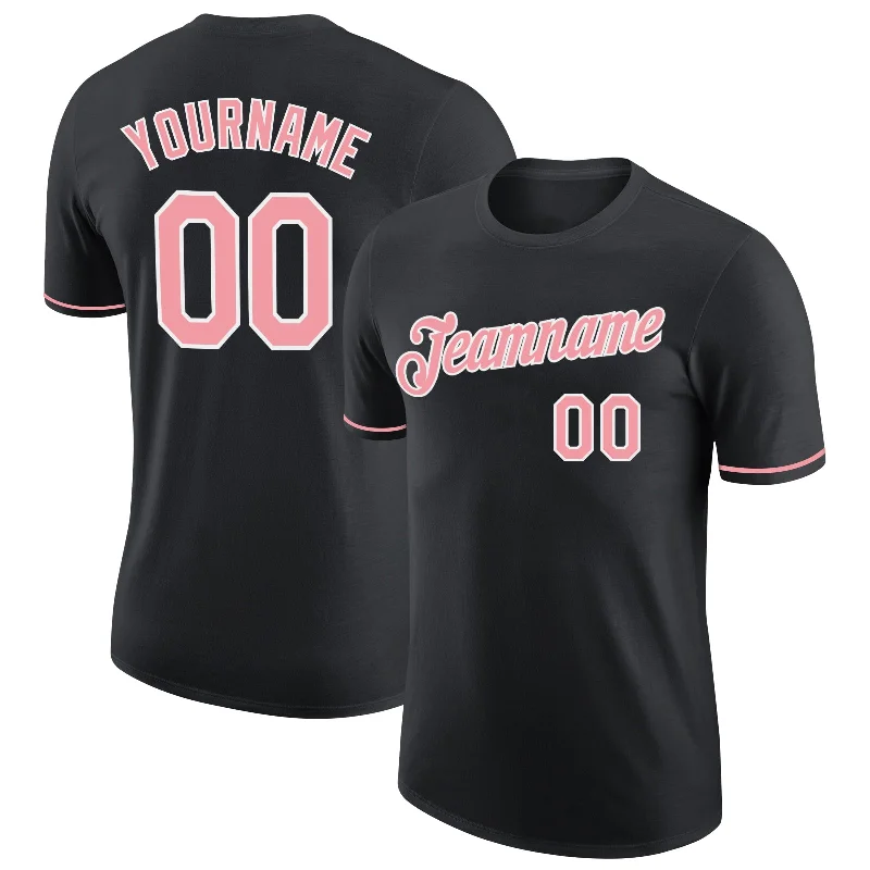Classic Unisex Fashion Looks Street Style Discounts Custom Black Medium Pink-White Performance T-Shirt Classic Unisex Fashion Looks Street Style Discounts Custom Black Medium Pink-White Performance T-Shirt