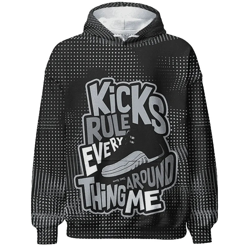 Comfortable And Stylish Unisex Outfits Minimalist Fashion Sale NastyJamz Wolf Grey 12s Hoodie Match Kicks Rule All-Over Print